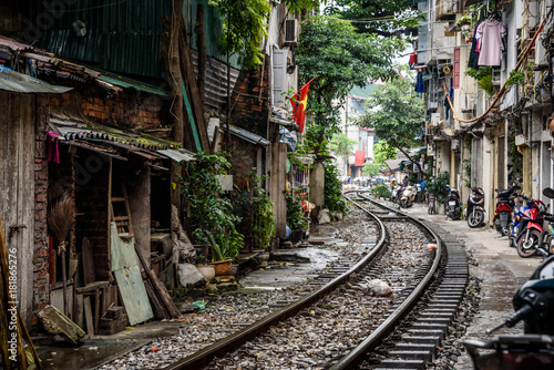 Train Street Hanoi Vietnam