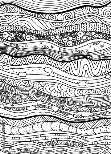 Vector pattern with zentangle background. Pattern for invitations, posters, coloring. flayers, spa, Vector illustration. photo