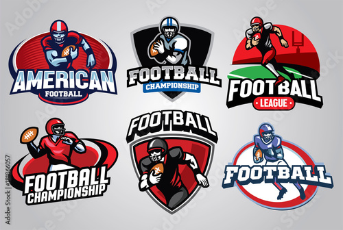 American Football Badge Design set