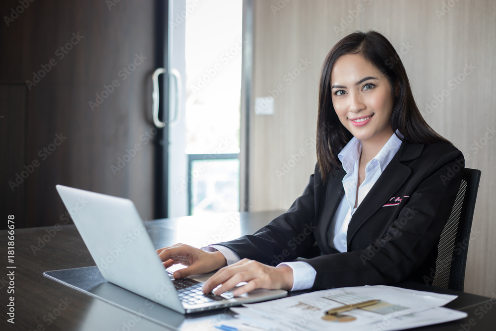 Asian businesswomen and group using notebook for business partners discussing documents and ideas at meeting and business women smiling happy for working Asian businesswomen and group using notebook for business partners discussing documents and ideas at meeting and business women smiling happy for working