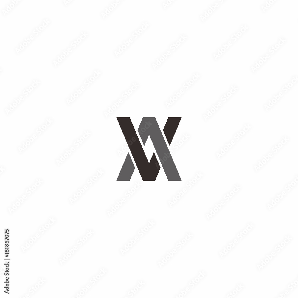 Obraz premium AV Letter rounded logo