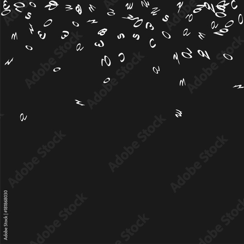 Handwritten letters are scattered chaotically 