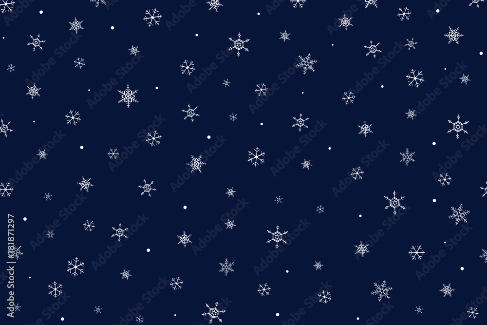 Christmas card snowflakes. Falling white snow on background vector illustration. Merry Christmas, Happy New Year design Christmas card snowflakes. Falling white snow on background vector illustration. Merry Christmas, Happy New Year design