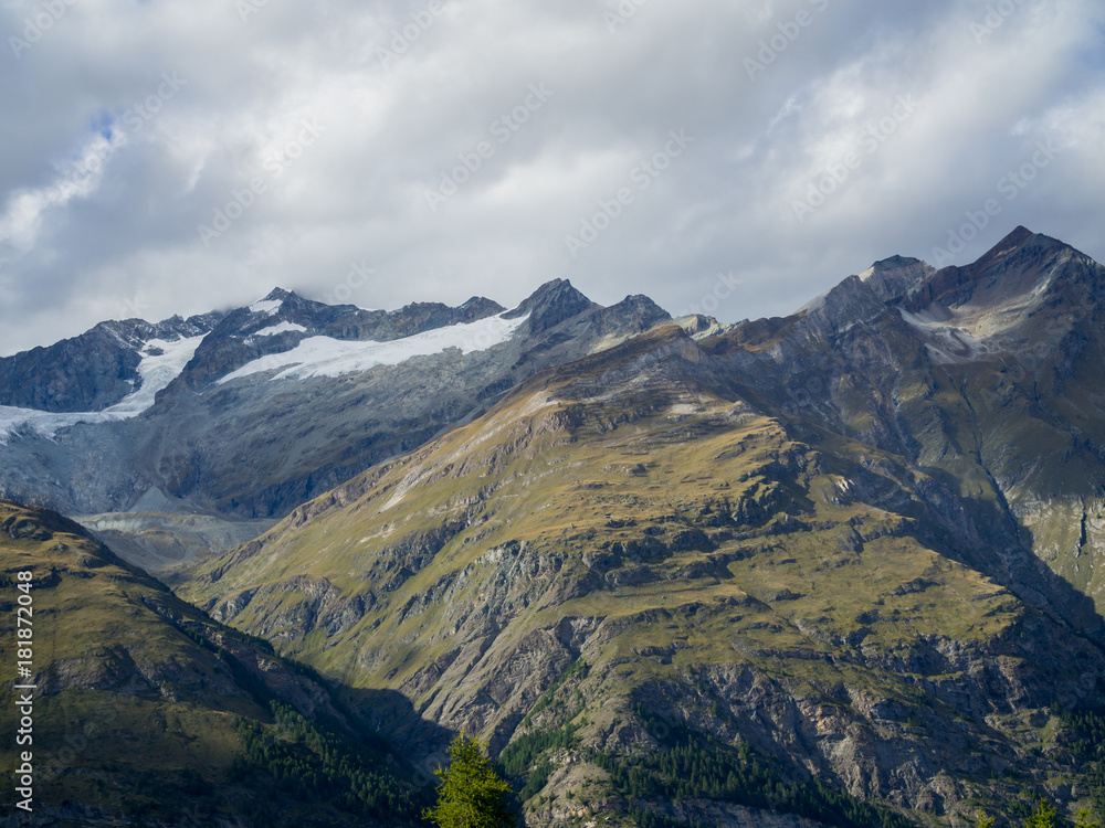 Mountains around Gorner Glacier, Switzerland