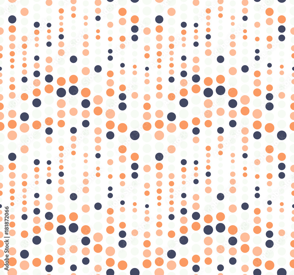 Seamless pattern on a white background. Has the shape of a wave. Consists of geometric elements of round shape in color. Useful as design element for texture, pattern and artistic compositions. Seamless pattern on a white background. Has the shape of a wave. Consists of geometric elements of round shape in color. Useful as design element for texture, pattern and artistic compositions.