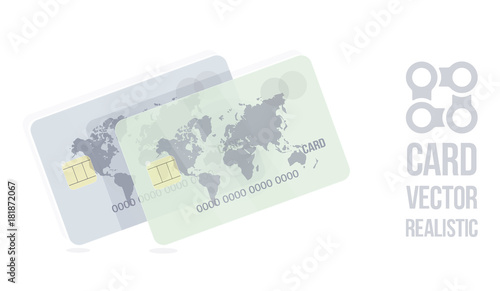 Bank card card with world map. Payment on the website. Finance symbol. Trendy style for graphic design, site and mobile app.