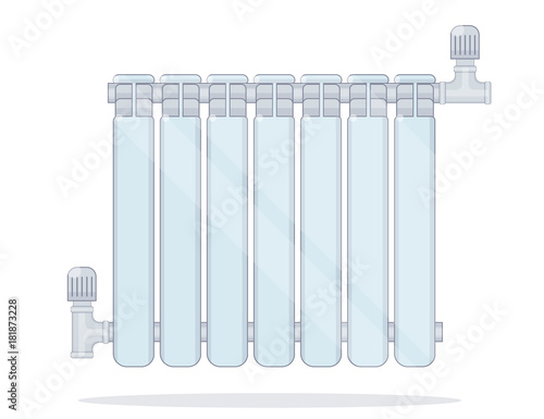 Heating radiator. Illustration for online store of plumbing.
