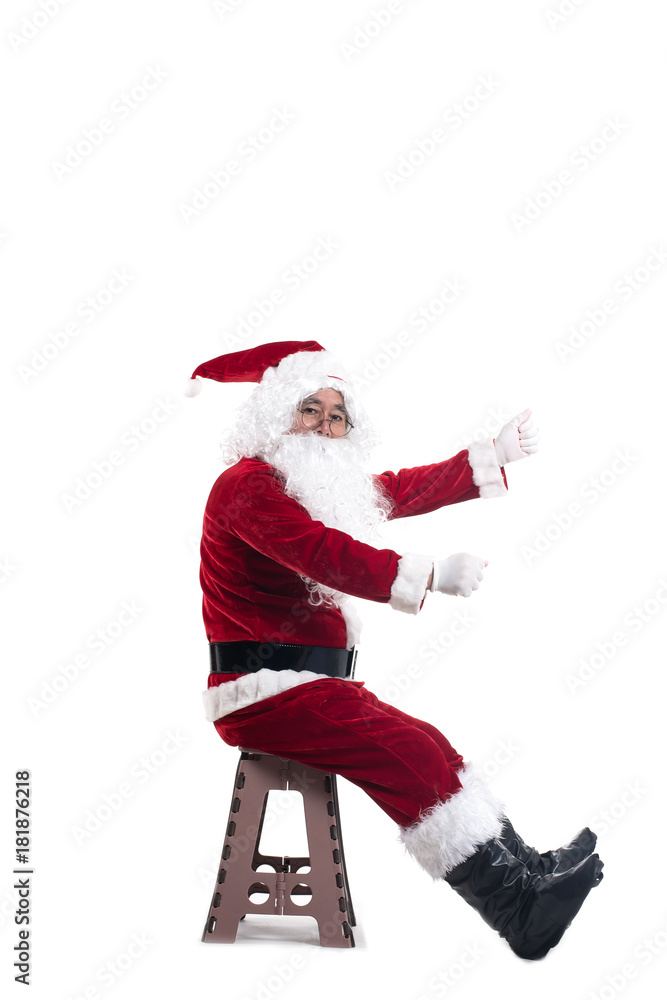 Happy traditional Santa Claus isolated on white background. Happy traditional Santa Claus isolated on white background.