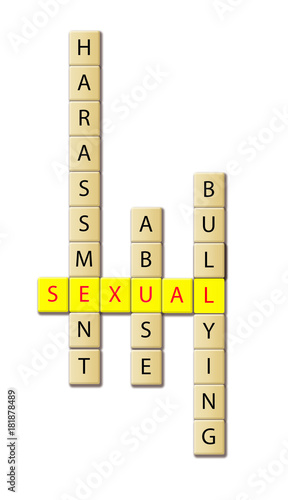 Sexual harassment abuse and bullying concept