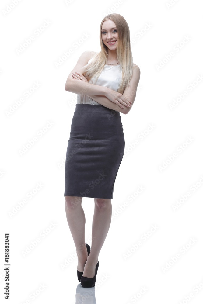 young business woman. full-length portrait. young business woman. full-length portrait.