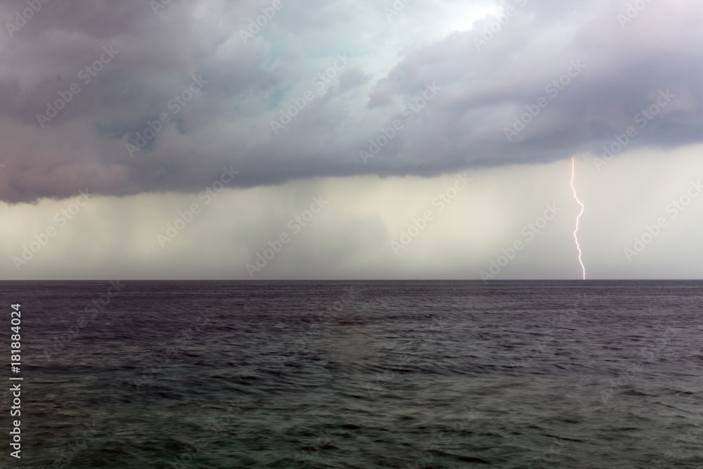 Large storm over the sea photo