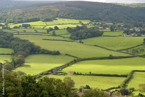 Fields around Porlock in Exmoor, North Devon