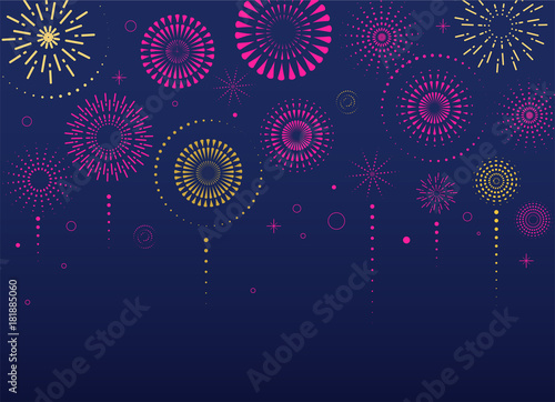Fireworks and celebration background, winner, victory poster