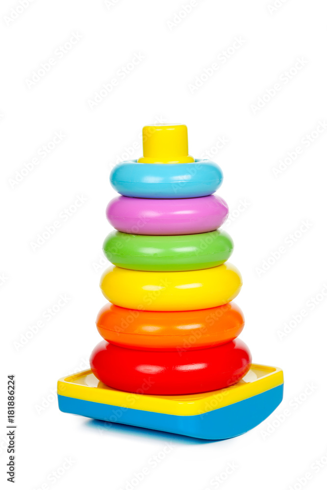 Pyramid toy. Isolated on white background Pyramid toy. Isolated on white background