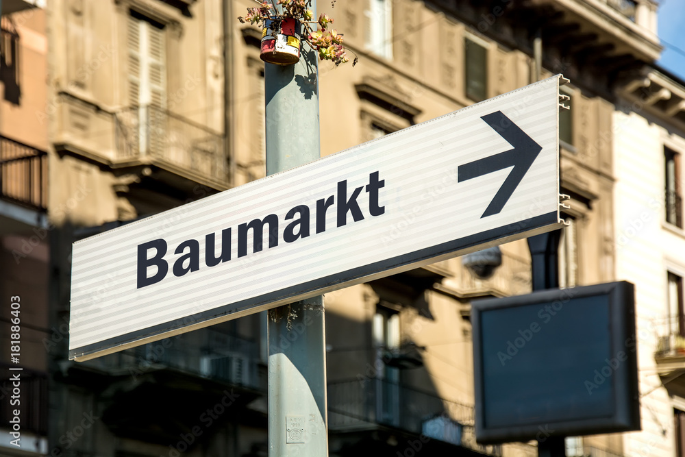Obraz premium Schild 219 - Baumarkt