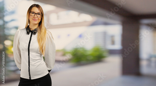 Smiling businesswoman portrait