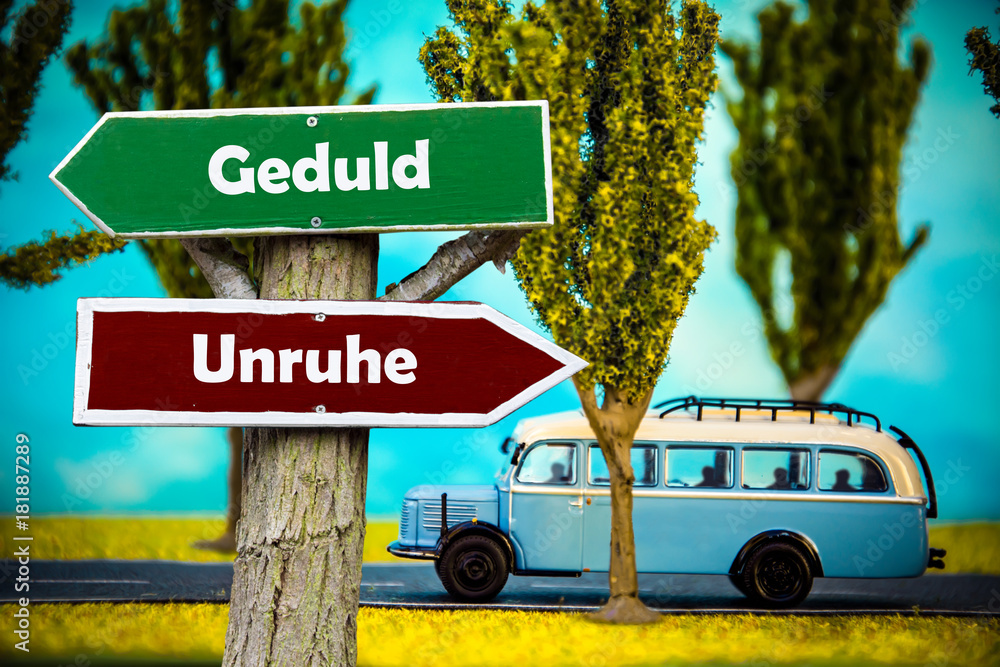 Fototapeta premium Schild 308 - Geduld