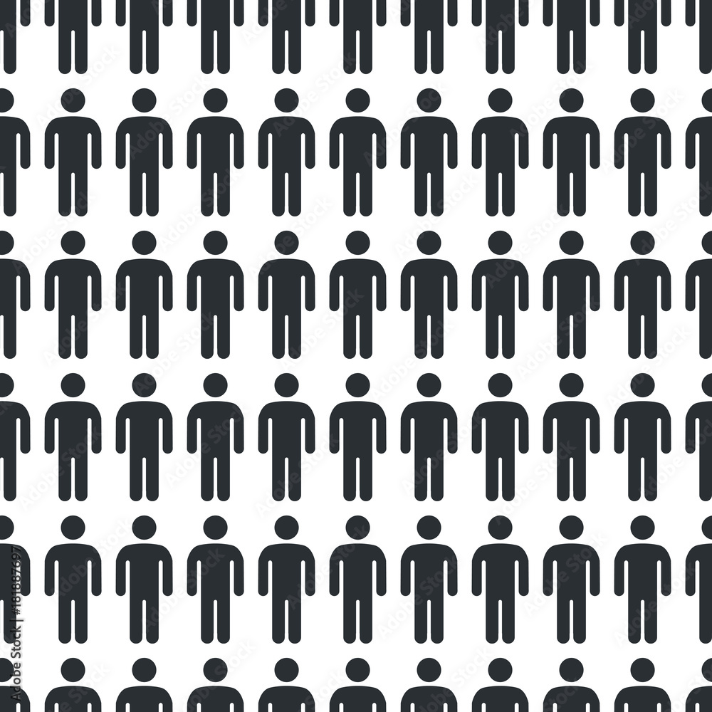 Person Icon Seamless Pattern Vector Illustration Person Icon Seamless Pattern Vector Illustration