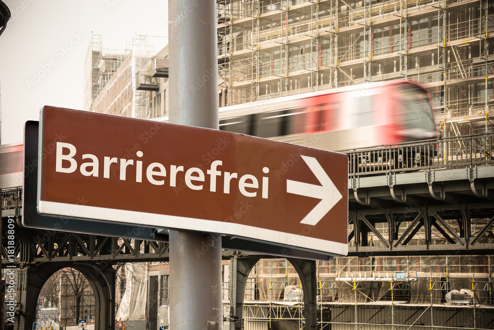Obraz premium Schild 302 - Barrierefrei