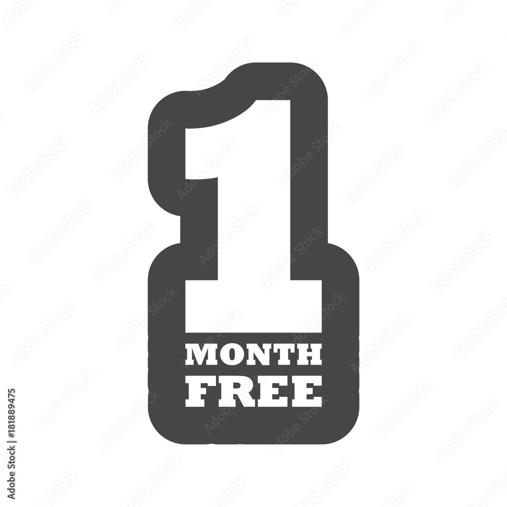 First month free sign icon