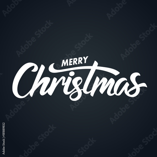Merry Christmas calligraphy hand lettering