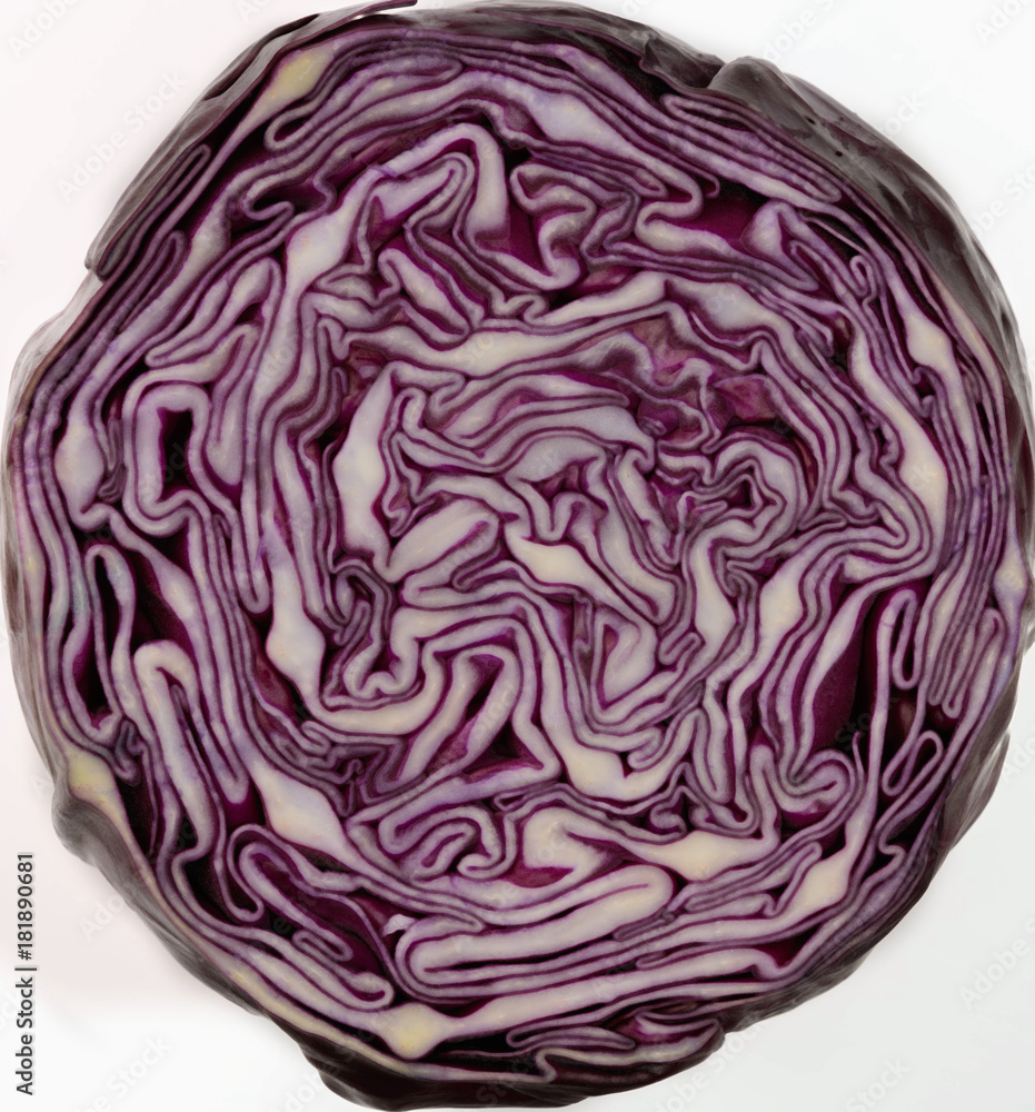 Red cabbage on the white background Red cabbage on the white background