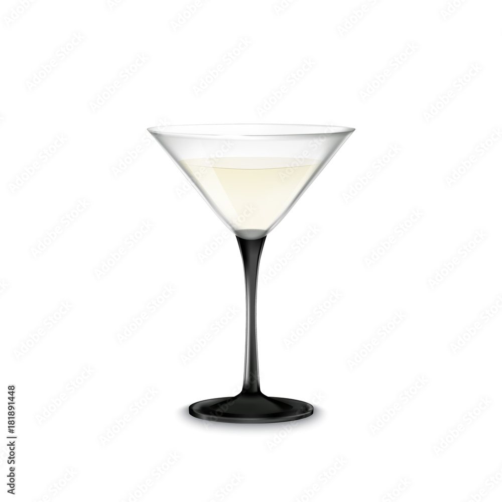 Transparent vector glass with Martini and olive for dark and light background Transparent vector glass with Martini and olive for dark and light background