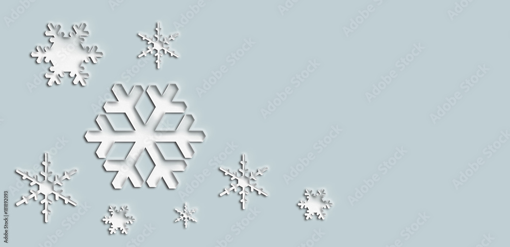 Snowflakes element of christmas design with blue background