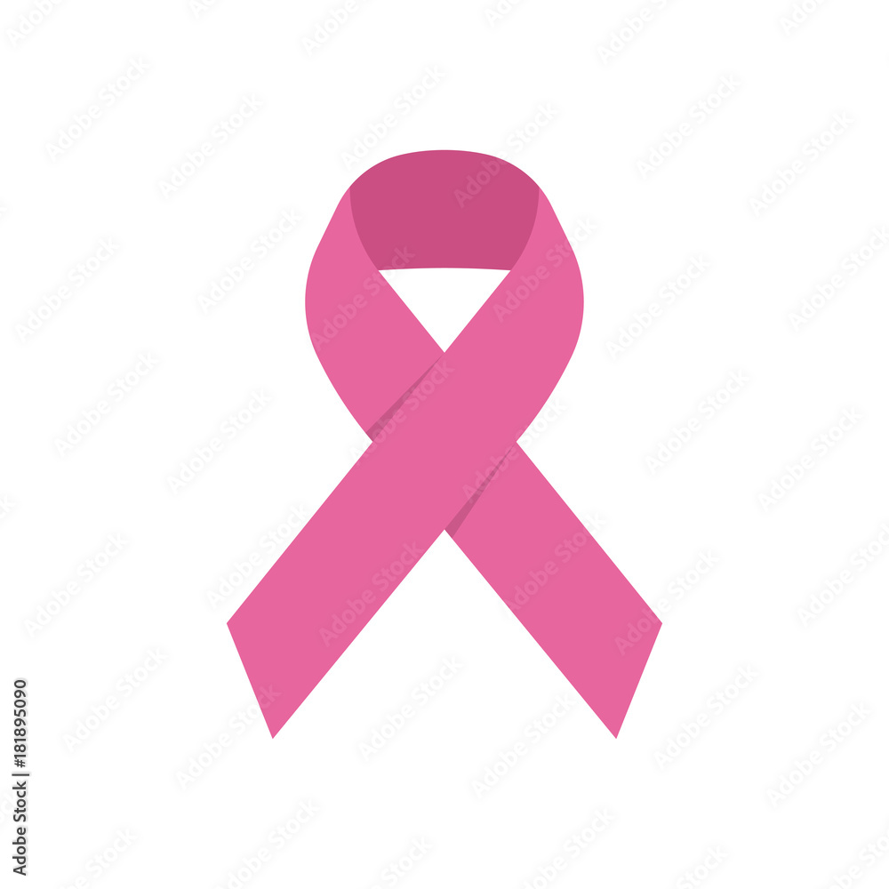 Pink ribbon icon, breast cancer awareness symbol Pink ribbon icon, breast cancer awareness symbol
