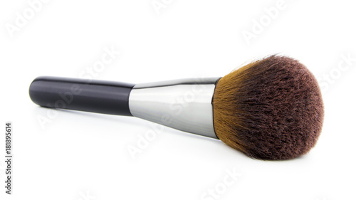 female cosmetics brushes for make up brush powder blusher isolated on white background. cosmetic brushes for a make-up, various width and used for the various purposes.