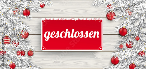 An Weihnachten geschlossen