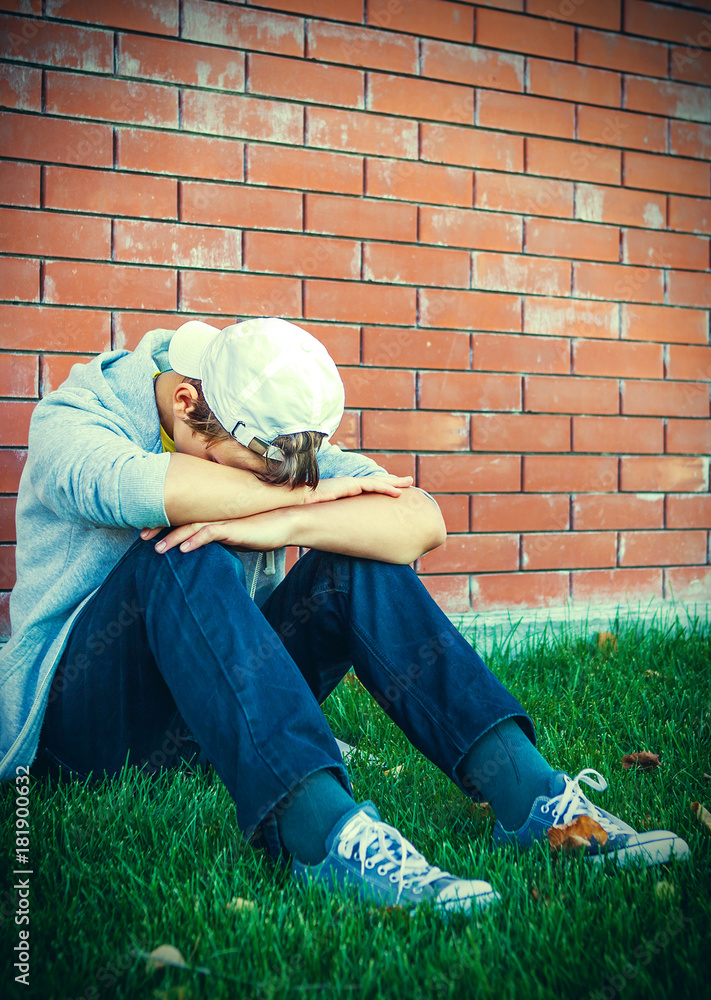 Sad Teenager outdoor