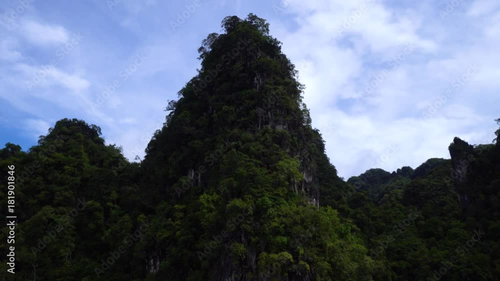 Beautiful big cliff and mountains with many trees on Cheow Lan lake. Khao Sok National Park. Thailand. Beautiful big cliff and mountains with many trees on Cheow Lan lake. Khao Sok National Park. Thailand.