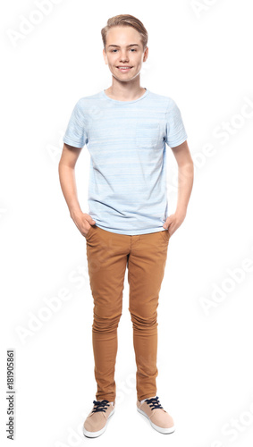Teenager boy in casual clot...