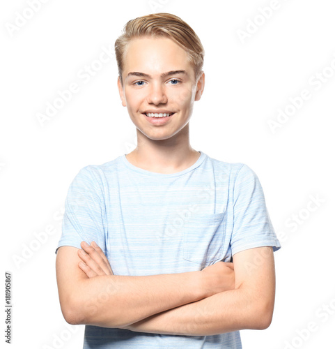 Teenager boy in casual clot...