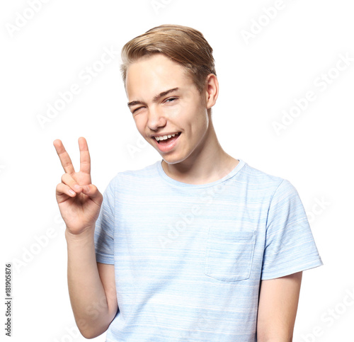 Teenager boy in casual clot...