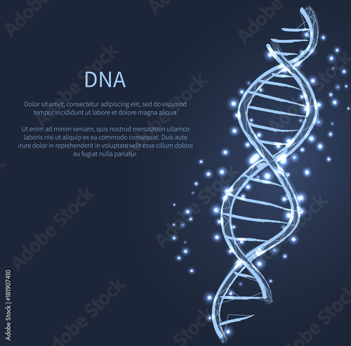 DNA Code Structure Icon Vector Illustration Vector
