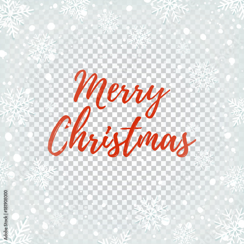 Merry Christmas abstract design on winter background.