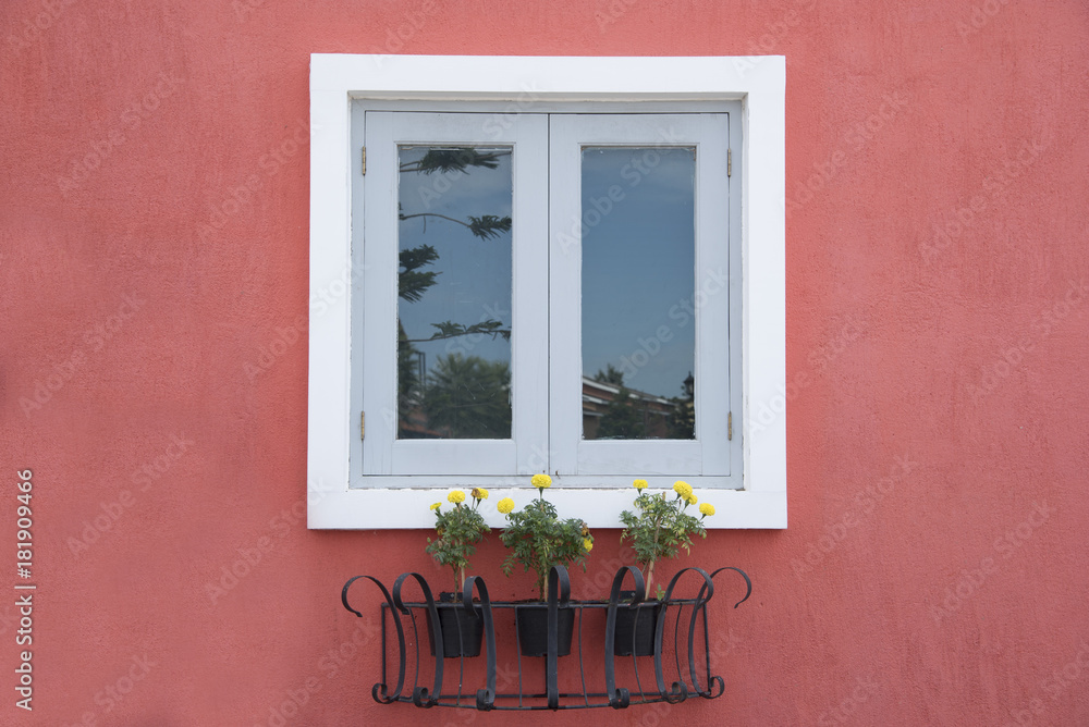 Rustic wooden window