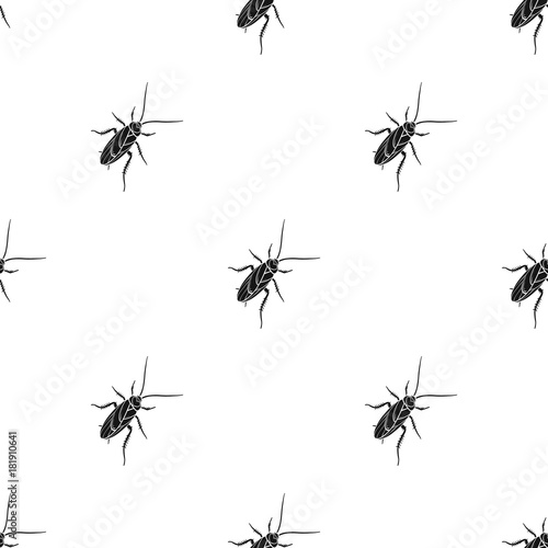 A mustachioed cockroach. Arthropod insect, cockroach single icon in black style vector symbol stock isometric illustration web.