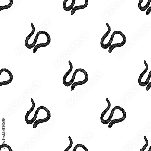 A worm, a boneless animal. Earthworm single icon in black style vector symbol stock isometric illustration web.