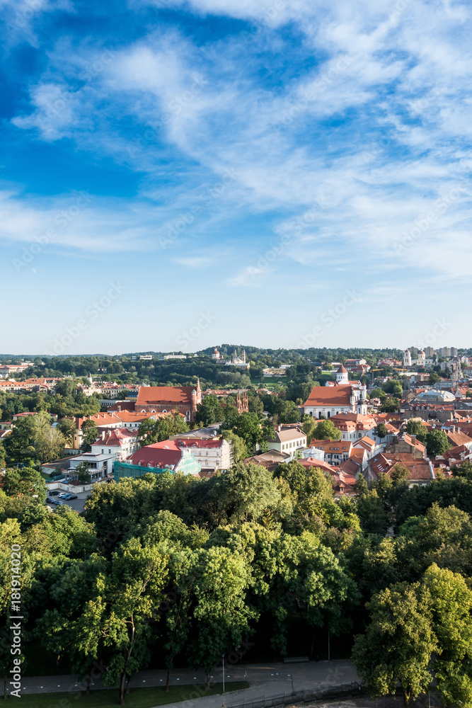 view of downtown in Vilnius city, Lithuanian