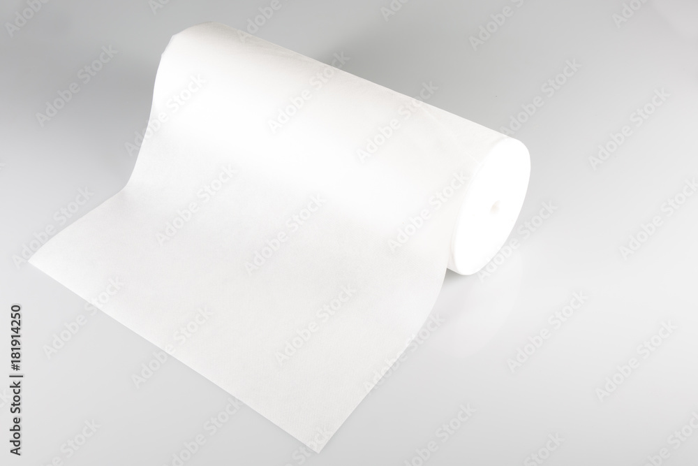 Blank paper roll on isolated white background Blank paper roll on isolated white background