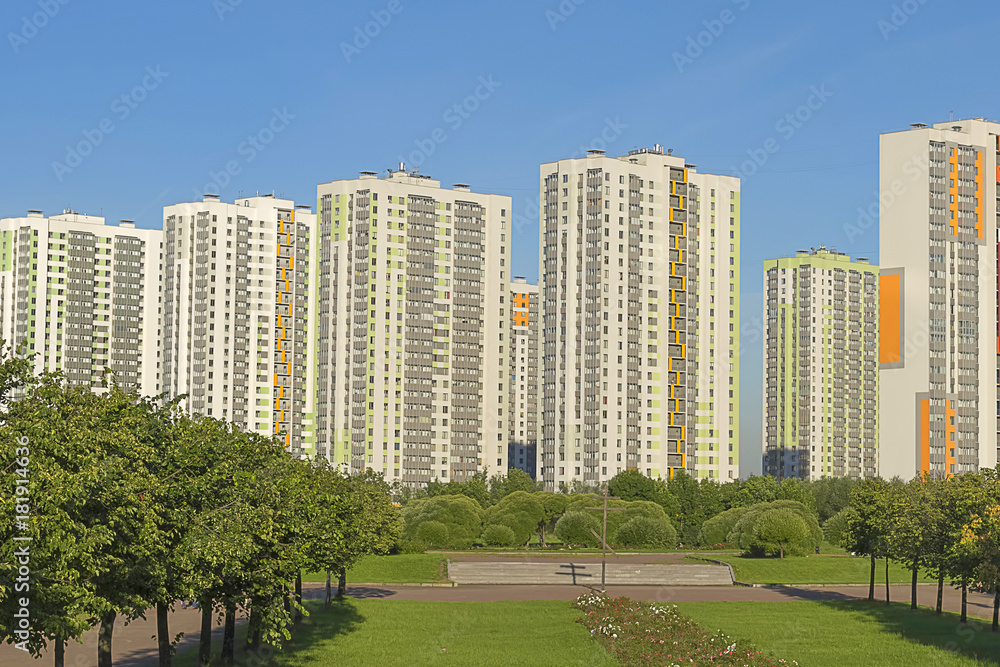 Obraz premium type of residential area of the city