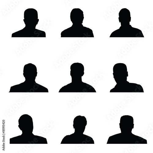 man head set silhouette illustration