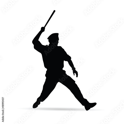 policeman silhouette illustration
