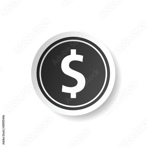 sticker of dollar illustration