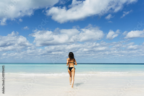 Young woman relax on the beach.