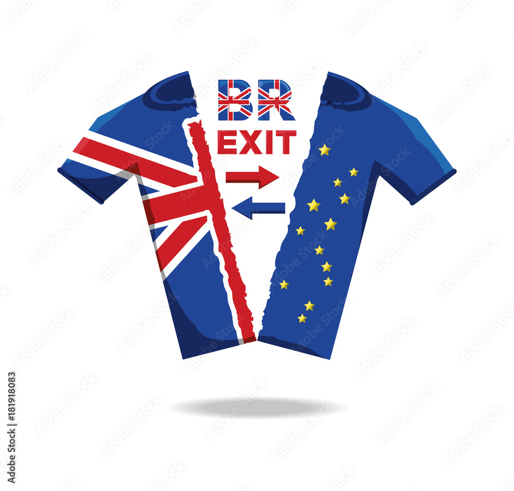 Fototapeta premium Brexit design concept