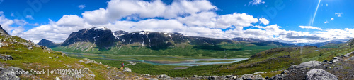 Wide-format panorama for an architectonic visualization. Northern Sweden, Sarek National Park